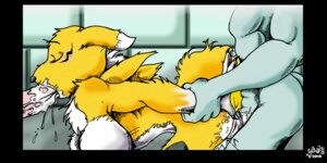 Rating: Explicit Score: 0 Tags: 2010 2:1 anthro arm_grab bandai_namco bodily_fluids breasts canid canine cum cum_in_mouth cum_in_vagina cum_inside digimon digimon_(species) double_penetration e621 ears_back erection eyes_closed fellatio female from_behind_position fur genital_fluids genitals grabbing_from_behind group group_sex male male/female mammal nude oral oral_penetration penetration penile penis pivoted_ears renamon sex side_view spitroast tail threesome trio vaginal vaginal_penetration white_body white_fur yawg yellow_body yellow_fur User: bunchy7s