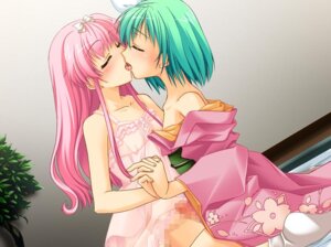 Rating: Explicit Score: 0 Tags: 2boys censored crossdressing femboy frottage game_cg green_hair japanese_clothes kimono kissing male male_only mosaic_censoring narumi_suzune nightgown ootomo_maki ooyama_rui oto_puri penis penises_touching pink_hair rule34 trap trap_on_trap yaoi User: bunchy7s