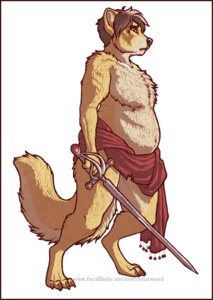 Rating: Safe Score: 0 Tags: 4_fingers 4_toes anthro barefoot biped briarwood brown_hair cel_shading claws clothed clothing digitigrade e621 feet fingers fur hair herpestid holding_melee_weapon holding_object holding_sword holding_weapon male mammal melee_weapon mongoose orange_eyes shaded short_hair side_view simple_background solo standing sword tail tan_body tan_fur toes topless weapon whiskers white_background User: bunchy7s