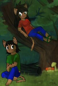 Rating: Safe Score: 0 Tags: anthro brother_(lore) clothing detailed_background duo e621 eye_contact felid female footwear forest fungus hair looking_at_another male mammal mushroom nature outside pantherine patrickgainher plant regina_kukklitaat_santkitankni sandals saskatoon_ikunuvik_santkitankni shoes sibling_(lore) sister_(lore) sitting smile sunnynoga tail tiger tree wood User: bunchy7s