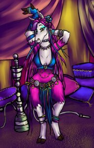 Rating: Questionable Score: 0 Tags: anklet anthro armlet belly_dancer bracelet breasts camelid choker cleavage clothed clothing dahlia_(deervvitch) dancing deervvitch e621 female fur hair harem harem_outfit hookah jewelry llama mammal necklace piercing pink_body pink_fur solo User: bunchy7s