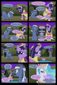 Rating: Safe Score: 0 Tags: 2013 absurd_res bandage brown_eyes clothing clutterstep_(oc) comic crown cutie_mark dialogue dress e621 english_text equid equine fan_character feathered_wings feathers female feral friendship_is_magic fur gold_(metal) group hair hasbro headgear hi_res horn jewelry male mammal maze mlp-silver-quill multicolored_hair my_little_pony mythological_creature mythological_equine mythology necklace plant princess_celestia_(mlp) purple_body purple_eyes purple_fur purple_hair shrub text twilight_sparkle_(mlp) two_tone_hair url water winged_unicorn wings User: bunchy7s