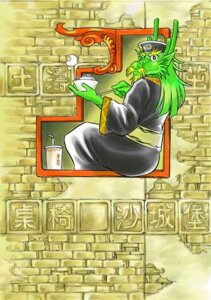 Rating: Safe Score: 0 Tags: anthro asian_mythology clothing dragon e621 east_asian_mythology eastern_dragon fullmetal_pangu green_hair hair hat headgear headwear looking_at_viewer male mythological_creature mythological_scalie mythology official_art scalie solo zisak User: bunchy7s