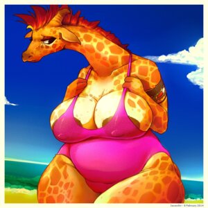 Rating: Questionable Score: 0 Tags: 1:1 2014 3_fingers anthro areola areola_slip beach big_areola big_breasts big_nipples biped black_eyes border breasts clothed clothing cloud detailed_background e621 eyelashes female fingers frown giraffe giraffe_mom giraffid glistening hair half-closed_eyes horn huge_breasts huge_nipples javanshir long_neck looking_away looking_down mammal mature_anthro mature_female mohawk narrowed_eyes nipples ossicone outside public raised_arm sad sand sea seaside shadow short_hair sky slightly_chubby solo standing straps swimwear thick_thighs water white_border wide_hips User: bunchy7s