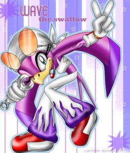 Rating: Safe Score: 0 Tags: 2006 anthro avian beak bird blue_eyes bottomwear caroline_moreno clothing e621 eyewear female flame_markings flame_pattern gesture gloves hand_gesture handwear hirundinid kerchief markings multicolored_clothing one_eye_closed oscine pants passerine purple_body sega solo sonic_riders sonic_the_hedgehog_(series) sunglasses swallow_(bird) tools v_sign wave_the_swallow wink wrench User: bunchy7s