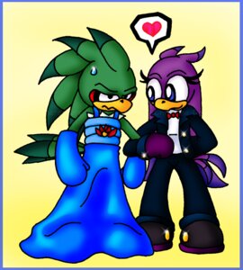 Rating: Safe Score: 0 Tags: accipitrid accipitriform anthro avian beak bird black_eyes black_tie_(suit) blue_eyes bow_(feature) bow_tie clothing darkeiya dress duo e621 female footwear gloves gradient_background green_body handwear heart_symbol hirundinid jet_the_hawk male oscine passerine purple_body role_reversal romantic romantic_couple sega shoes simple_background sonic_riders sonic_the_hedgehog_(series) suit swallow_(bird) wave_the_swallow User: bunchy7s