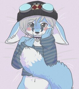 Rating: Safe Score: 0 Tags: anthro beanie blue_body blue_fur canid canine clothing digital_media_(artwork) e621 eyewear femboy fennec_fox finchspark fox fur goggles grey_eyes half-length_portrait hat headgear headwear hi_res inverted_pentacle kemono looking_at_viewer male mammal occult_symbol pentacle pentagram portrait solo symbol true_fox User: bunchy7s