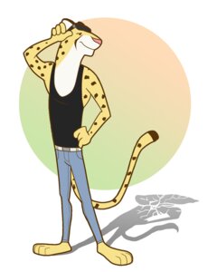 Rating: Safe Score: 0 Tags: 2013 4:5 4_fingers 4_toes anthro barefoot belt biped bottomwear brown_body brown_fur cheetah circles_(comic) clothed clothing denim denim_bottomwear denim_clothing e621 eclipticafusion eyewear eyewear_on_head feet felid feline fingers fully_clothed fur hand_on_hip jeans ken_brassai looking_aside male mammal pants pink_nose shirt smile solo standing sunglasses sunglasses_on_head tank_top toes toony topwear wearing_sunglasses white_body white_fur yellow_body yellow_fur User: bunchy7s
