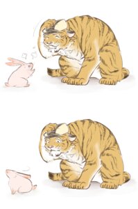 Rating: Safe Score: 0 Tags: angry barnaby_brooks_jr clothing duo e621 eyes_closed eyewear felid feral glasses hat headgear headwear hi_res kaburagi_t_kotetsu lagomorph leporid mackerel_(artist) male mammal pantherine rabbit sequence size_difference stripes tail tiger tiger_and_bunny User: bunchy7s