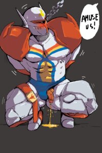 Rating: Explicit Score: 0 Tags: 1boy armor bara degradation dickslip gay humiliation male male_only muscles muscular muscular_male pee peeing penis piss restrained rule34 solo urine watersports yaoi User: bunchy7s