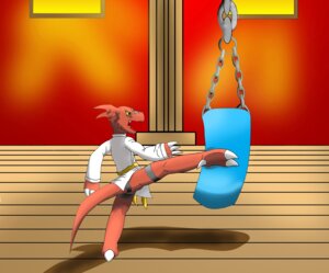 Rating: Safe Score: 0 Tags: 2_toes 3_fingers anthro bandai_namco barefoot belt biped bottomless chain claws clothed clothing digimon digimon_(species) digital_media_(artwork) dragon e621 feet fingers guilmon head_wings hector21314 inside karate keikogi licking male markings martial_arts_uniform mythological_creature mythological_scalie mythology open_mouth punching_bag red_body red_skin reptile scalie side_view solo sportswear standing tail toes tongue tongue_out unusual_wing_placement wings yellow_eyes User: bunchy7s