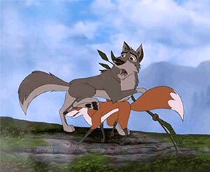 Rating: Questionable Score: 0 Tags: 2d_animation animated animated_gif arched_back balto balto_(series) canid canine canis dipstick_tail duo e621 female feral fox frame_by_frame humor hybrid log low_res male mammal markings nude open_mouth outside rubbing short_playtime stretching surrealism tail tail_markings the_cunning_trickster_(balto) universal_studios unknown_artist wolf wolfdog wood User: bunchy7s