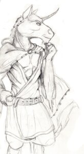 Rating: Safe Score: 0 Tags: abs anthro belt cloak clothing e621 equid equine graphite_(artwork) grentain greyscale hi_res horn male mammal monochrome mythological_creature mythological_equine mythology sketch solo tail traditional_media_(artwork) unicorn User: bunchy7s