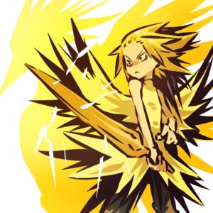 Rating: Safe Score: 0 Tags: 1:1 alternate_species blonde_hair cosplay duo e621 generation_1_pokemon hair hitec holding_melee_weapon holding_object holding_sword holding_weapon human humanized legendary_pokemon male mammal melee_weapon nintendo pokemon pokemon_(species) silhouette solo_focus sword weapon yellow_theme zapdos User: bunchy7s