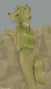 Rating: Safe Score: 0 Tags: 2007 a_master_is_out adolescent anthro barely_visible_breasts biped black_nose breasts brick brick_wall brown_eyes butt casual_nudity coonkun detailed_background e621 eyelashes female female_anthro fluffy fluffy_tail fur hair hatching_(art) leaning_on_wall long_hair low_wall mammal nude nude_anthro nude_female outdoor_nudity portrait pose procyonid raccoon restricted_palette shaded simple_shading solo standing tail tan_body tan_fur tan_hair three-quarter_portrait three-quarter_view vivian_(coonkun) wall_(structure) young young_anthro young_female User: bunchy7s