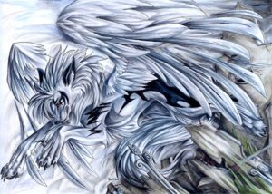 Rating: Safe Score: 0 Tags: ambiguous_gender canid canine e621 feathered_wings feathers feral mammal markings nude outside pearleden signature sky solo wings User: bunchy7s