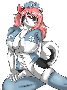 Rating: Safe Score: 0 Tags: anthro big_breasts breasts canid canine canis chest_tuft clothing domestic_dog e621 female fur hair heartz hi_res husky looking_at_viewer mammal nordic_sled_dog nurse nurse_clothing nurse_uniform pink_hair red_eyes simple_background smile solo spitz tail tuft uniform white_background User: bunchy7s