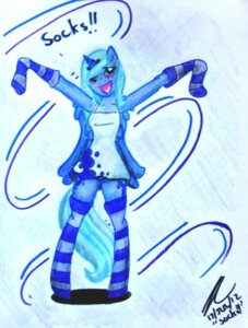 Rating: Safe Score: 0 Tags: 451kitkat anthro anthrofied blue_body blue_feathers blue_fur blue_hair blue_theme blush clothing cool_colors cutie_mark dress e621 english_text equid equine feathered_wings feathers female footwear friendship_is_magic fur hair hasbro horn legwear looking_at_viewer mammal my_little_pony mythological_creature mythological_equine mythology open_mouth pattern_background princess_luna_(mlp) simple_background socks solo tail text winged_unicorn wings User: bunchy7s