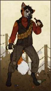 Rating: Safe Score: 0 Tags: 4_toes 5_fingers anthro barbed_wire barefoot beverage biped black_body black_fur black_hair bottle bottomwear canid canine claws clothed clothing container cross_fox digitigrade dipstick_tail e621 eyewear fallout feet fence fingers fox fully_clothed fur glasses grey_body grey_fur hair holding_bottle holding_container holding_object looking_at_viewer male mammal markings microsoft orange_body orange_eyes orange_fur outside pants pince-nez post-apocalyptic red_fox root_beer sarsaparilla short_hair smile soda solo standing sunset_sarsaparilla tail tail_markings toes topwear true_fox vest wasteland whiskers zenithfoxie User: bunchy7s