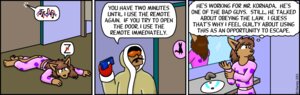 Rating: Safe Score: 0 Tags: anthro barefoot black_hair bowman's_wolf brown_body brown_fur brown_hair canid canine canis clothing coat comic dialogue duo e621 english_text eyewear facial_hair feet female florence_ambrose freefall_(webcomic) fur glasses hair human looking_back lying male mammal midriff mustache on_front pajamas parka red_wolf sink text third-party_edit thought_bubble toilet topwear unknown_artist wolf User: bunchy7s
