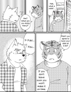 Rating: Safe Score: 0 Tags: anthro canid canine canis comic countershading dialogue domestic_dog duo e621 english_text felid fruitz greyscale hard_translated male mammal monochrome pantherine text third-party_edit tiger translated translation_edit User: bunchy7s