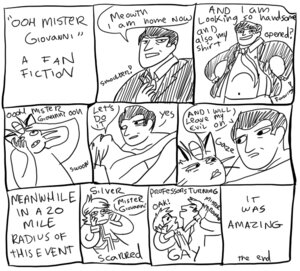 Rating: Questionable Score: 0 Tags: black_and_white comic dialogue e621 english_text figuritas_(artist) gaze generation_1_pokemon giovanni_(pokemon) human male male/male mammal meowth meowth_(team_rocket) monochrome nintendo parody pokemon pokemon_(species) pokemon_professor professor_oak professor_rowan silver_(pokemon) swoon team_rocket text User: bunchy7s
