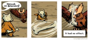 Rating: Safe Score: 0 Tags: ambiguous_gender avian bird bone bummerdude comic e621 english_text feathered_wings feathers feral generation_1_pokemon generation_2_pokemon marowak nintendo noctowl pokemon pokemon_(species) rare_candy_treatment skull tail text wings User: bunchy7s