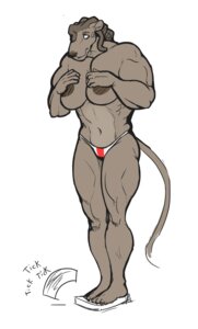 Rating: Questionable Score: 0 Tags: anthro biceps breasts clothed clothing e621 felid female lion mammal muscular muscular_anthro muscular_female nipples pantherine pecs ritts rochelle_barnette solo tail topless User: bunchy7s