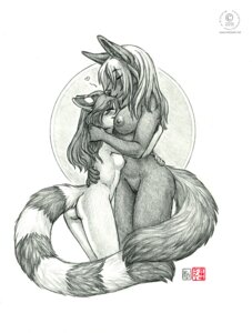 Rating: Explicit Score: 0 Tags: 2013 ace_(ayukawataur) ace_(kacey) anthro bassariscus breasts butt cacomistle canid canine canis casual_nudity circle countershading duo e621 female female/female fluffy fluffy_tail genitals graphite_(artwork) greyscale heart_symbol hug interspecies jackal kacey kissing kristania long_tail mammal markings monochrome nipples nude portrait procyonid ring_(marking) ringed_tail romantic romantic_couple side_view simple_background size_difference standing striped_markings striped_tail stripes tail tail_markings three-quarter_portrait traditional_media_(artwork) vulva white_background white_body white_countershading User: bunchy7s