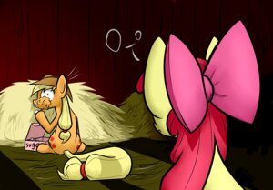 Rating: Safe Score: 0 Tags: 2012 accessory apple_bloom_(mlp) applejack_(mlp) blonde_hair bow_(feature) bow_accessory bow_ribbon box caught_in_the_act cheek_bulge clothing container cowboy_hat cutie_mark duo e621 earth_pony eating equid equine female female_feral feral feral_on_feral friendship_is_magic green_eyes hair hair_accessory hair_bow hair_ribbon hasbro hat hay headgear headwear hi_res horse looking_back male male/female male_feral mammal my_little_pony o_o pony red_hair ribbons sibling_(lore) sister_(lore) sisters_(lore) sugar sugar_cube surprised tail underpable young young_feral User: bunchy7s