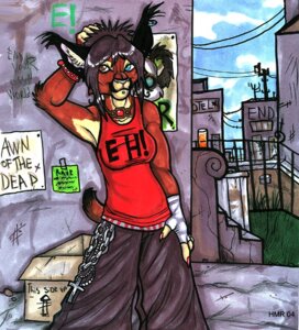 Rating: Safe Score: 0 Tags: 2004 alternative_fashion anthro black_hair bottomwear box caracal caracal_(genus) chelsea_hair_cut clothing container e621 felid feline female glamfur hair heterochromia long_hair mammal pants poster shirt solo tank_top topwear zeriara User: bunchy7s