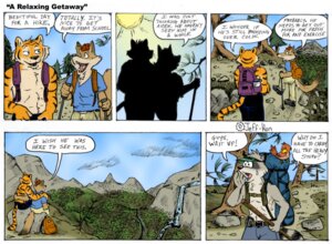 Rating: Safe Score: 0 Tags: aiden_harris anthro avian backpack bird canid canine canis closet_coon clothed clothing comic coyote dialogue digital_media_(artwork) duo_focus e621 ear_piercing english_text felid group hiking leafdubois male mammal mountain multiple_scenes outside pantherine piercing procyonid raccoon rodney_waters sun tail text tiger toby_romsawai topless trekking_pole valley User: bunchy7s