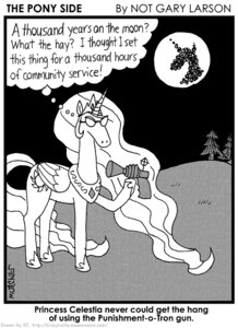Rating: Safe Score: 0 Tags: 2011 crossover cutie_mark detailed_background duo e621 english_text equid equine feathered_wings feathers female feral friendship_is_magic gun hasbro horn humor kinkyturtle mammal monochrome moon my_little_pony mythological_creature mythological_equine mythology nightmare_moon_(mlp) parody princess_celestia_(mlp) quadruped ranged_weapon silhouette solo_focus tail text the_far_side toony unicorn weapon what what_has_science_done winged_unicorn wings User: bunchy7s
