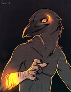Rating: Safe Score: 0 Tags: 2012 anthro avian beak biceps bioluminescence bird black_background black_body black_feathers black_fur claws corvid corvus_(genus) crow digital_media_(artwork) e621 falvie feathers front_view fur glowing looking_at_viewer male muscular muscular_anthro muscular_male nude orange_eyes oscine passerine pecs raven restricted_palette rictal_bristles simple_background smile solo watermark User: bunchy7s