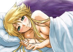 Rating: Questionable Score: 0 Tags: 1girls angel_wings bare_shoulders blanket blonde_hair blush breath_of_fire breath_of_fire_ii covering dr.p female green_eyes long_hair looking_at_viewer lowres nina_(breath_of_fire_ii) nude on_bed on_side pillow rule34 smile wings User: bunchy7s