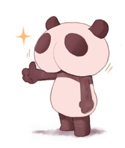 Rating: Questionable Score: 0 Tags: 4_fingers ambiguous_gender anthro bear biped butt e621 fingers gesture giant_panda hand_gesture low_res mammal nakashima723 nude reaction_image simple_background solo standing star thumbs_up white_background User: bunchy7s