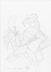Rating: Explicit Score: 0 Tags: anthro balls biped e621 erection fangs genitals greyscale grin hi_res looking_at_viewer male megfluff monochrome muscular muscular_anthro muscular_male nude penis presenting presenting_penis reptile scalie sitting sketch smile snake solo spread_legs spreading ss'kar tail teeth User: bunchy7s