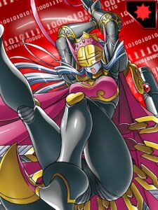 Rating: Questionable Score: 0 Tags: 3:4 armor bandai_namco butt digimon digimon_(species) e621 female hair low_res maximilian-destroyer not_furry queenchessmon red_background simple_background solo white_hair User: bunchy7s