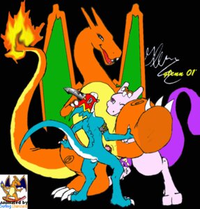 Rating: Explicit Score: 0 Tags: 2001 2boys animated anthro black_background charizard crossover digimon digimon_(species) dragon feline female flamedramon glenn interspecies legendary_pokemon male mewtwo mythological_creature mythological_scalie mythology nintendo pokemon pokemon_(species) rule34 scalie surfing_charizard tail wings User: bunchy7s