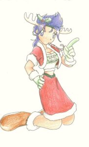 Rating: Safe Score: 0 Tags: antlers blue_eyes blue_hair candy candy_cane christmas clothing dessert e621 english_text female food gloves hair handwear holidays horn human keishinkae kneeling looking_at_viewer mammal simple_background solo text thirdusagigirl_(character) white_background User: bunchy7s
