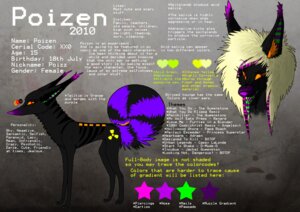 Rating: Safe Score: 0 Tags: 2010 absurd_res alternative_fashion blonde_hair canid canine canis color_swatch coontail_hair e621 english_text female feral hair hi_res hybrid long_hair mammal model_sheet poizen quadruped reptile scalie scene_(fashion) scene_haircut side_view snake solo sparklefur stripes tail text wolf xxpoizenxx User: bunchy7s