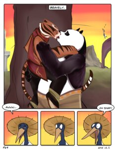 Rating: Safe Score: 0 Tags: anthro asian_conical_hat avian bear bird black-necked_crane butt butt_grab clothing comic crane_(bird) dialogue dreamworks e621 english_text exclamation_point felid female giant_panda gruiform grus_(genus) hand_on_butt hat headgear headwear kissing koh kung_fu_panda male mammal master_crane master_po_ping master_tigress outside pantherine slightly_chubby tail text tiger User: bunchy7s