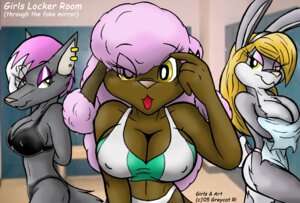 Rating: Questionable Score: 0 Tags: 2005 anthro beth_blosoms big_breasts black_bra black_clothing black_panties black_underwear bra breasts brown_body brown_fur canid canine canis cleavage clothed clothing domestic_dog e621 ear_piercing eyeshadow female frenchie_(greycat_r) fur green_eyes grey_body grey_fur greycat_rademenes group hair lagomorph leporid locker locker_room makeup mammal panties piercing pink_hair pink_nose poodle purple_eyeshadow rabbit topless towel underwear white_clothing white_panties white_underwear wolf yellow_eyes User: bunchy7s