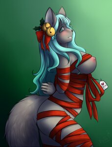 Rating: Questionable Score: 0 Tags: anthro bdsm bell bell_accessory bell_bow big_breasts blue_hair bondage bound bow_(feature) bow_accessory bow_in_front bow_ribbon breasts chest_bow christmas decorated_bow domestic_cat e621 ear_bell ear_bow felid feline felis female gift_tag gift_wrapped green_background grey_body grey_skin hair hands_behind_back heart_gift_tag heart_symbol heart_tag holidays holly_(plant) lilyness mammal nipples plant plant_in_hair portrait ribbon_bondage ribbons simple_background smile solo submissive submissive_female tail teal_eyes three-quarter_portrait wrapped_up xxx User: bunchy7s
