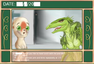 Rating: Questionable Score: 0 Tags: breasts crossgender digital_media_(artwork) duo e621 female first_person_view gui hi_res humanoid katdenyannyan reptile scalie scp-106 scp-173 scp-682 scp_foundation source_request unavailable_at_source untitled_2004 User: bunchy7s