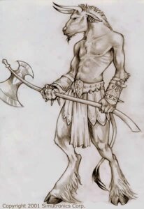 Rating: Safe Score: 0 Tags: 2001 5_fingers abs armor axe beard bottomwear bovid bovine chest_tuft clothed clothing cloven_hooves collarbone e621 ear_piercing european_mythology facial_hair fingers full-length_portrait fur graphite_(artwork) greek_mythology greyscale holding_object holding_weapon hooves horn leather leather_armor lesser_minotaur loincloth male mammal melee_weapon minotaur monochrome mythology nipples piercing portrait pteruges skirt solo standing tail tail_tuft topless tracy_j._butler traditional_media_(artwork) tuft vambrace weapon User: bunchy7s