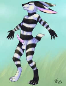 Rating: Explicit Score: 0 Tags: 1boy anthro fur furry herraardy lagomorph male male_only nude penis rabbit rule34 solo striped User: bunchy7s