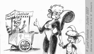Rating: Safe Score: 0 Tags: 2007 anthro big_tail breasts clothed clothing duo_focus e621 female gesture gloves_(marking) group hand_gesture hand_holding ice_cream_cart lord_foxhole mammal markings mephitid monochrome pigtails pointing ring_(marking) ringed_tail sabrina_(sabrina_online) sabrina_online sibling_(lore) simple_background sister_(lore) sisters_(lore) skunk striped_markings striped_skunk striped_tail stripes swimwear tabitha_(sabrina_online) tail tail_markings User: bunchy7s