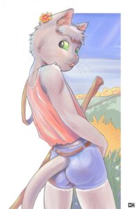 Rating: Safe Score: 0 Tags: accessory anthro battle_angel biped blue_bottomwear blue_clothing blue_shorts bottomwear butt clothed clothing detailed_background domestic_cat e621 felid feline felis femboy flower flower_in_hair fur furgonomics grass green_eyes green_sclera grey_body grey_fur grey_tail hair hair_accessory looking_at_viewer looking_back male mammal narrow_hips orange_clothing orange_shirt orange_tank_top orange_topwear outside pink_nose plant rear_view shirt shorts skimpy slim slim_anthro slim_male snout solo standing tail tail_clothing tank_top tight_bottomwear tight_clothing tight_shorts topwear whiskers User: bunchy7s