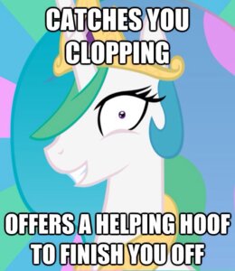 Rating: Questionable Score: 0 Tags: e621 english_text equid equine female friendship_is_magic grin hasbro horn imminent_rape imminent_sex lol_comments looking_at_viewer mammal meme my_little_pony mythological_creature mythological_equine mythology princess_celestia_(mlp) rape_face reaction_image smile solo text unicorn unknown_artist User: bunchy7s Rating: Questionable Score: 0 Tags: e621 english_text equid equine female friendship_is_magic grin hasbro horn imminent_rape imminent_sex lol_comments looking_at_viewer mammal meme my_little_pony mythological_creature mythological_equine mythology princess_celestia_(mlp) rape_face reaction_image smile solo text unicorn unknown_artist User: bunchy7s
